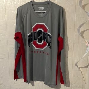 Men’s wicking Ohio State long sleeve athletic shirt